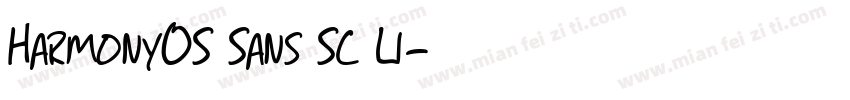 Harmony0S Sans SC Li字体转换